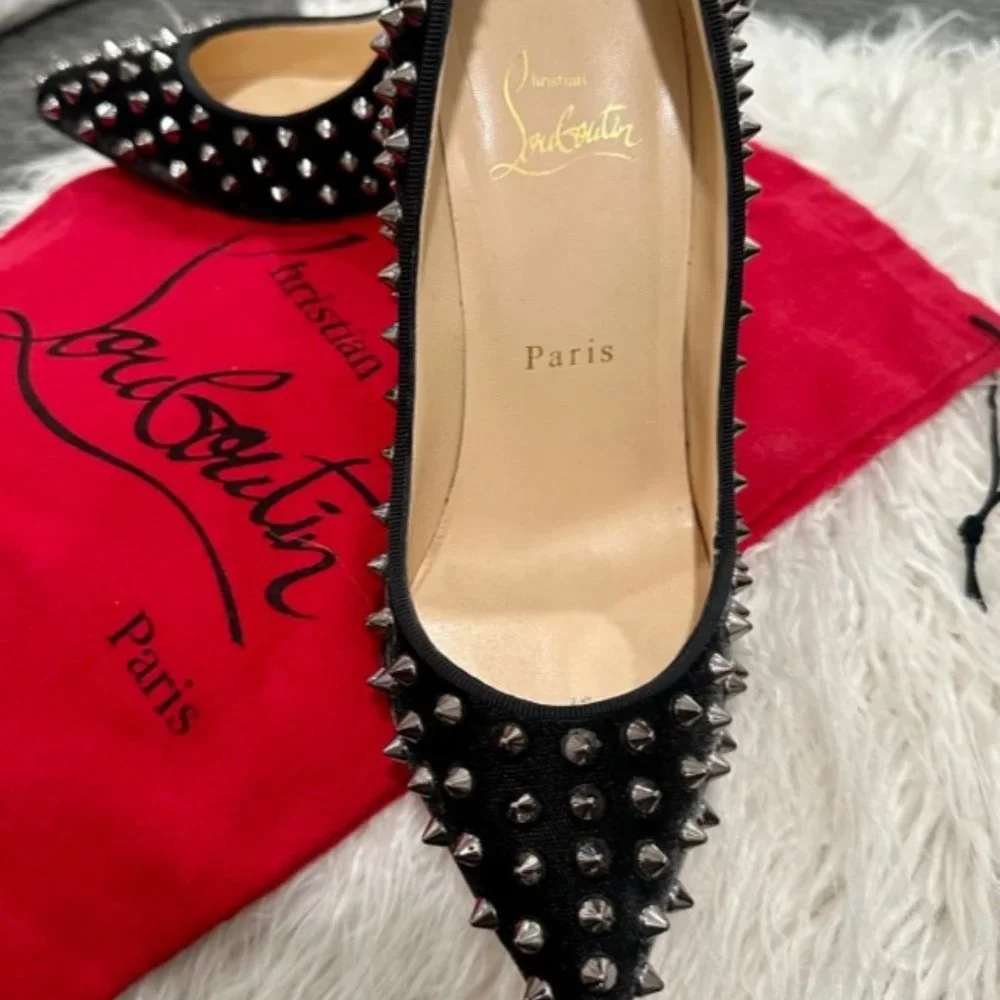 0229 Christian Louboutin Pigalle Spikes Heels **HOT - Picture 7 of 7